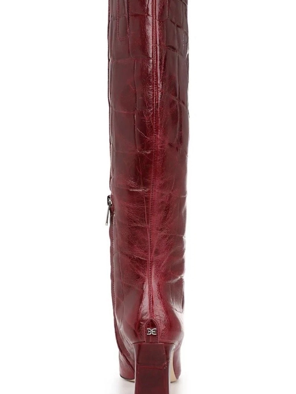 Sam Edelman Sylvia2 Women’s Knee High Croc-Embossed Pointed Toe Boots - Picture 3 of 5